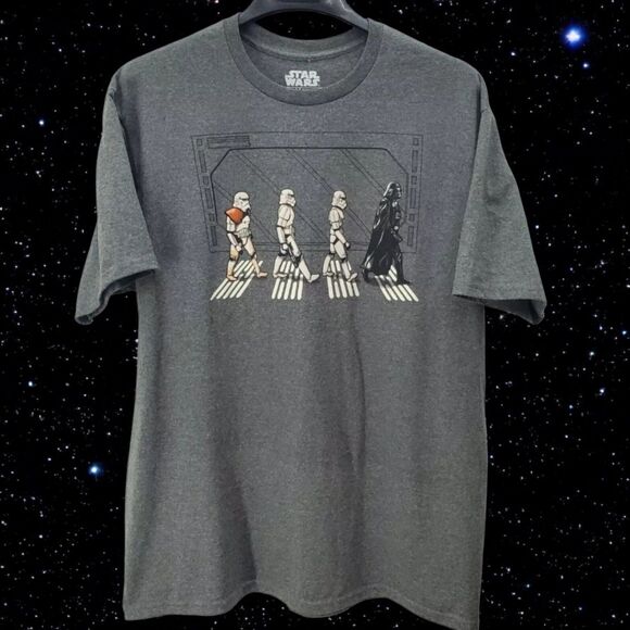 Star Wars Storm Troopers Mens XL T-Shirt Tee Gray Darth Vader Mad Engine Casual - Picture 1 of 7